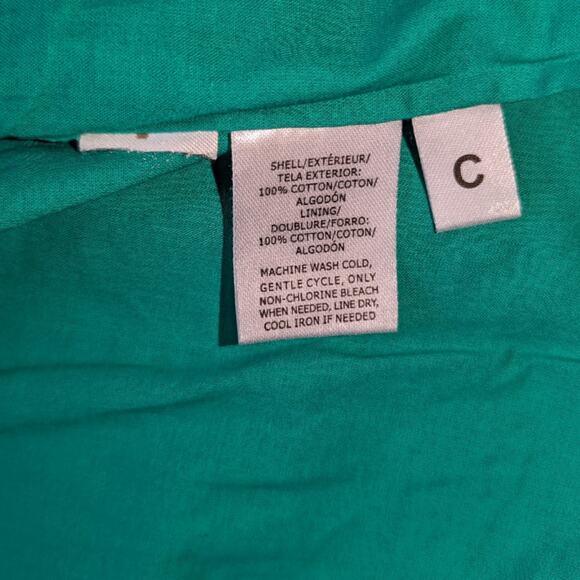 Loft Green Eyelet Pencil Skirt Sz 2 - Picture 5 of 5